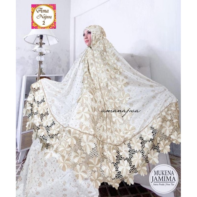 Mukena Jamima by amanajwa / mukena katun paris bordir / mukena motif bordir timbul / mukena bahan su