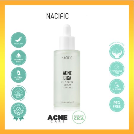 ★ BB ★ Nacific Acne Cica Plus Clear Serum Skin Care 50ml - 20ml RENEW - Face Serum - Serum Wajah