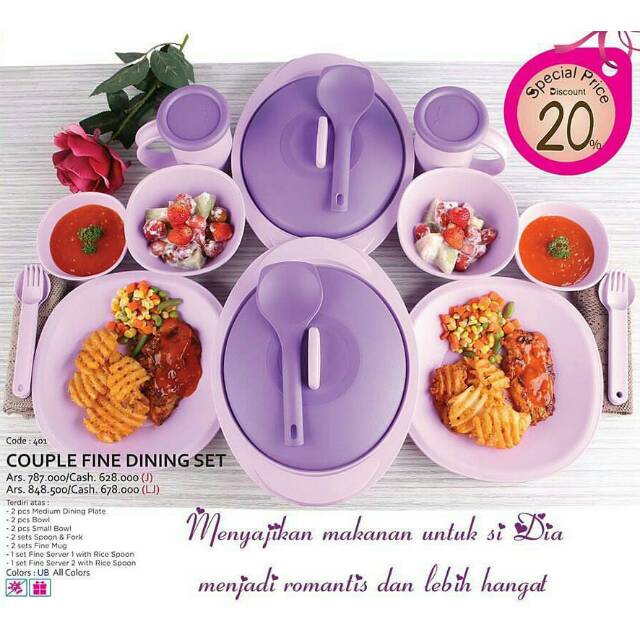 Couple Fine Dining Set Twin Tulipware