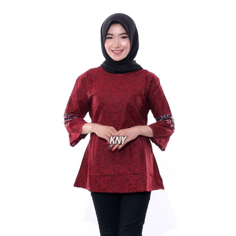 Batik Tunik Jumbo Atasan tunik Batik Model Seragam Batik Wanita termurah