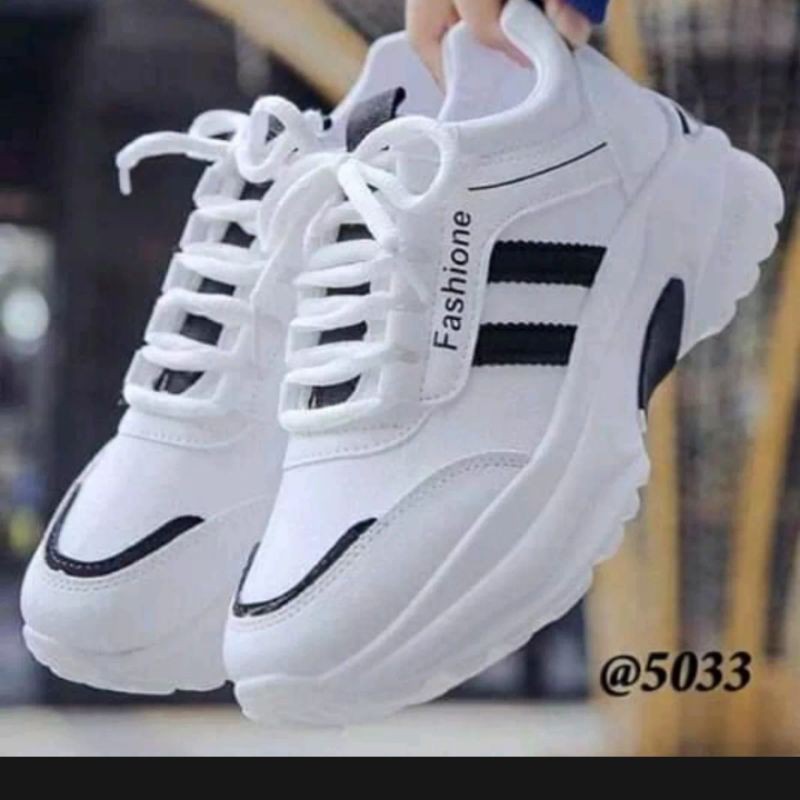 YASMINALSHOP11- Sepatu sneakers kets wanita plat 2 fashion