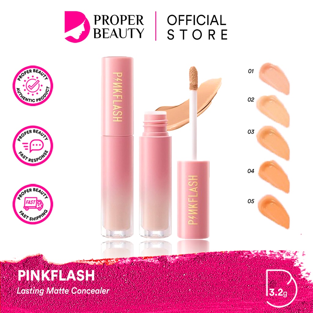 PINKFLASH Lasting Matte Concealer China / Lipcream Glossy Lipgloss Silky Velvet Lip Cream Lipstick C