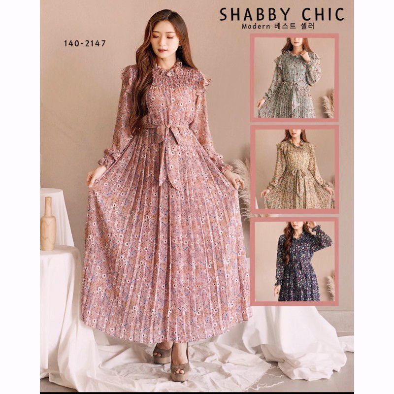 YUNA KOREA DRESS PLISKET - GAMIS PLISKET / GAMIS SMOKE / GAMIS YUNA / GAMIS MEWAH