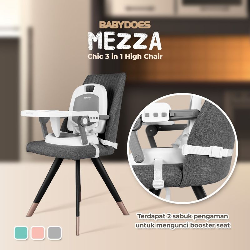 Kursi Makan Bayi Babydoes Mezza High Chair CH-KT 614 SN Booster Seat