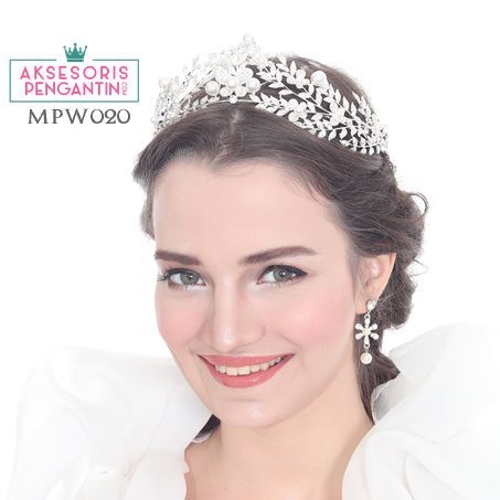 [BISA COD] MAHKOTA PENGANTIN AKSESORIS PESTA CROWN WEDDING HEADPIECE MPW020