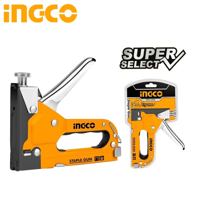 INGCO HSG14018 Stapler Staple Staples Gun Tacker Hekter Tembak Jok HD