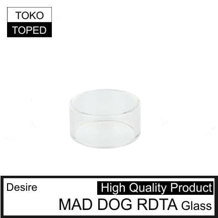 koleksi tabung bahan kaca Desire MAD DOG RDTAx Replacement | 24mm warna glass bening