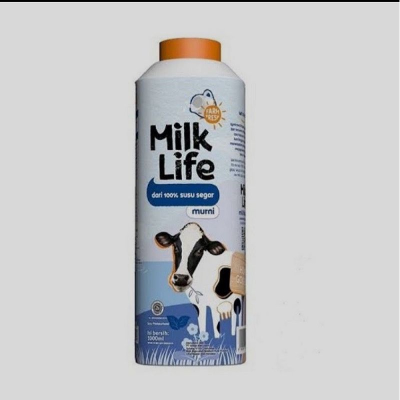 

Susu Milk Life Fresh Milk Pure 1 Liter ( 1000 ml ) milk Life Plain 1L