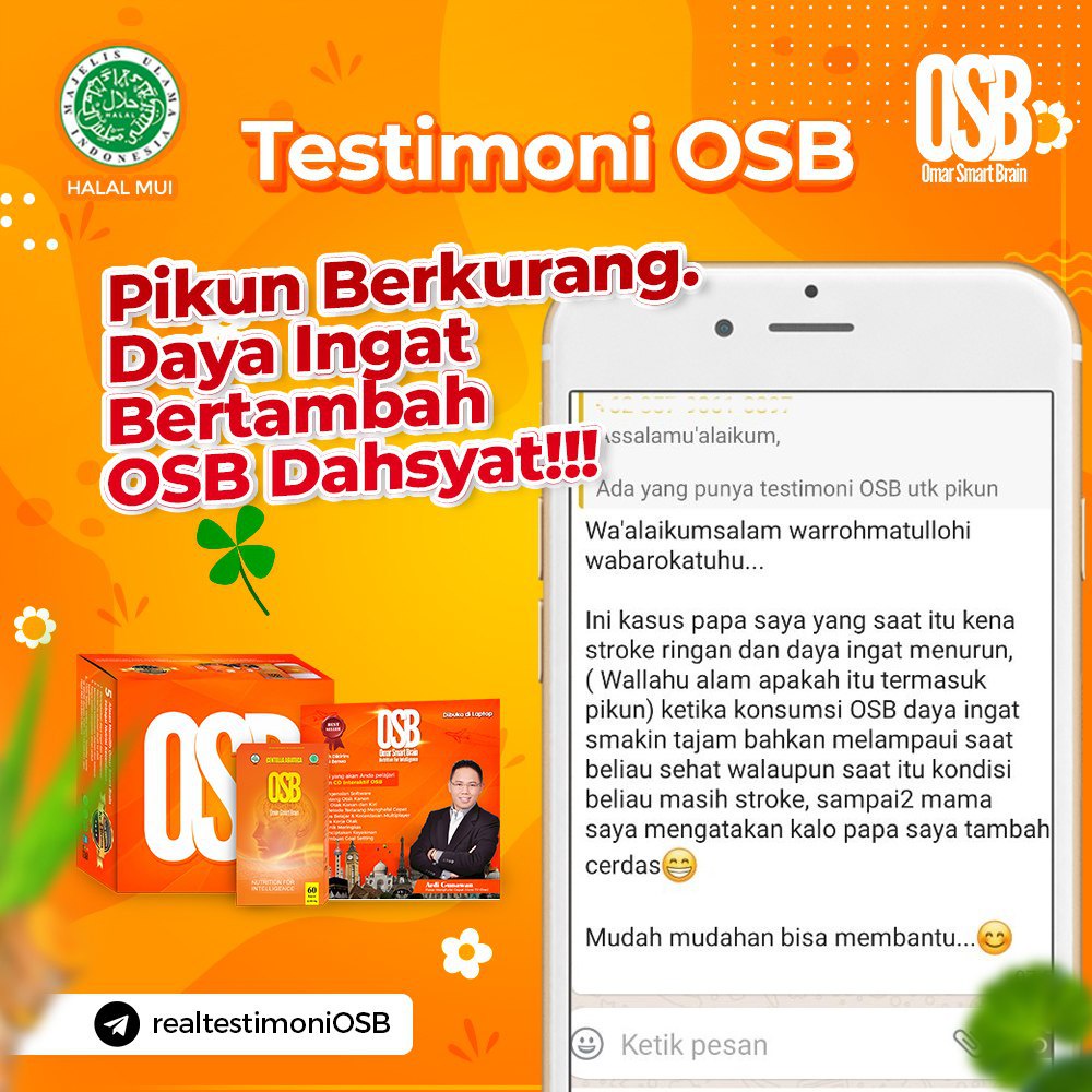 1 Box OSB Kids Original Vitamin Otak Anak Cerdas Sirup Cair