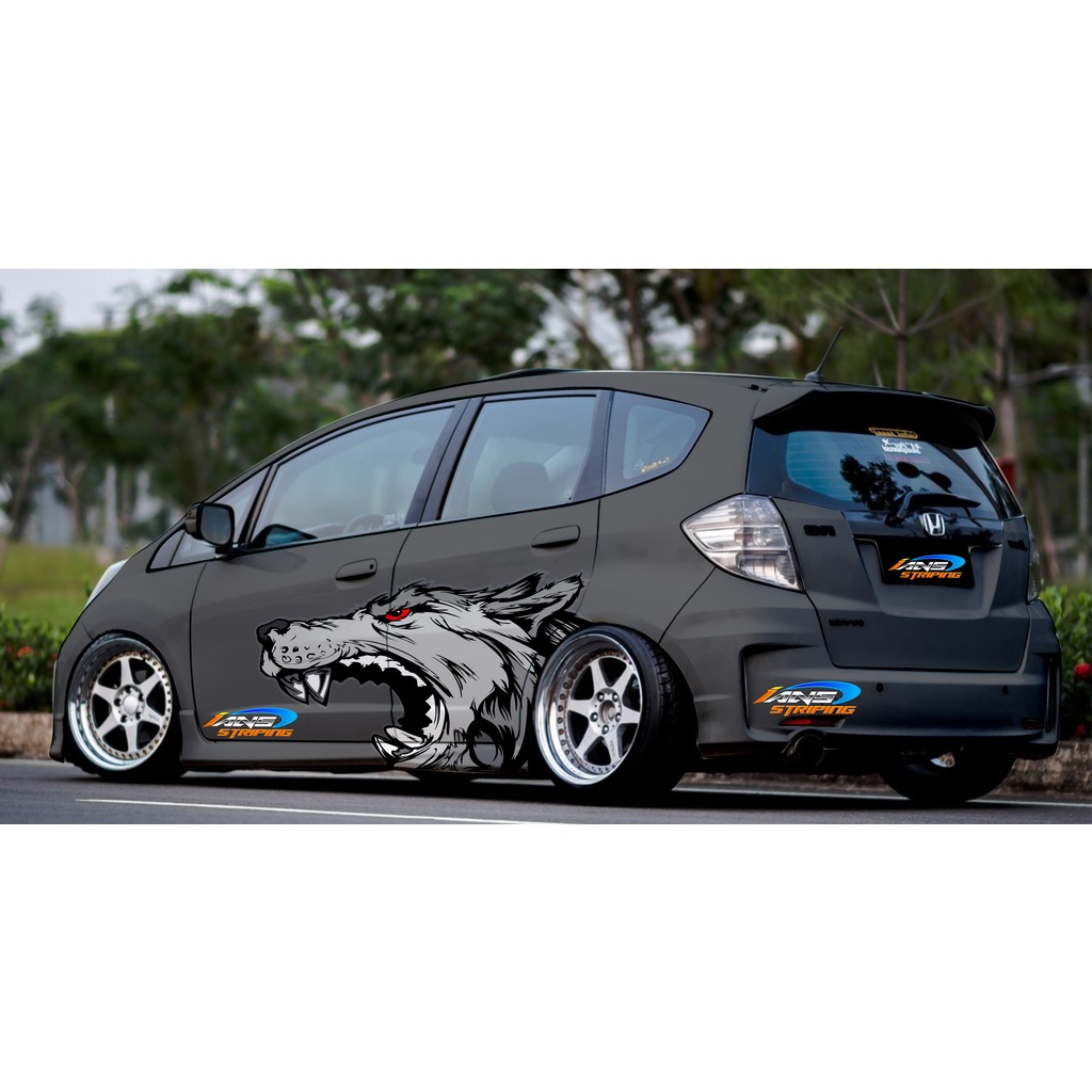 DECAL STIKER MOBIL JAZZ AGYA AYLA YARIS VIOS SWIFT AVANZA BRIO ATOS SRIGALA WOLF/ STIKER MOBIL STIKER VARIASI MOBIL