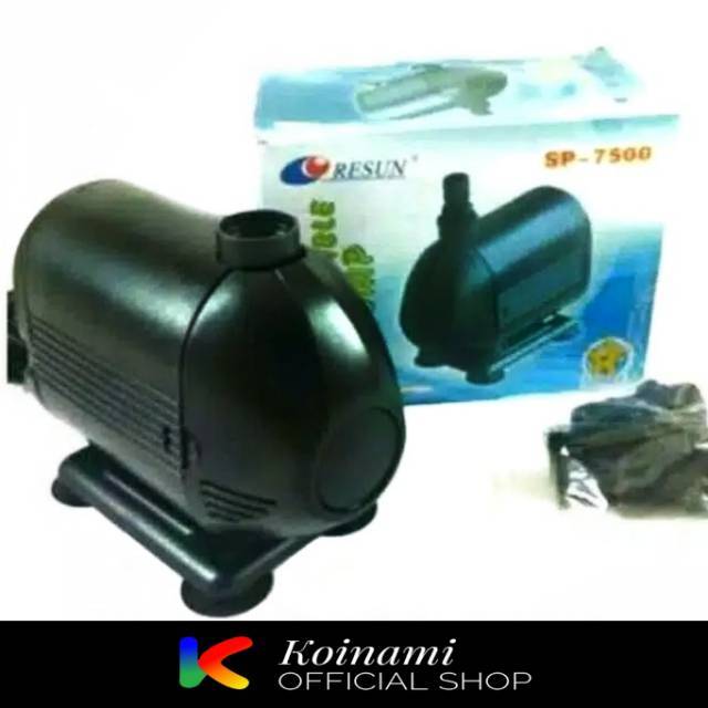 RESUN SP-7500 / pompa aquarium kolam ikan koi / pump / sirkulasi / 75 watt / 3500 liter 4.5 meter