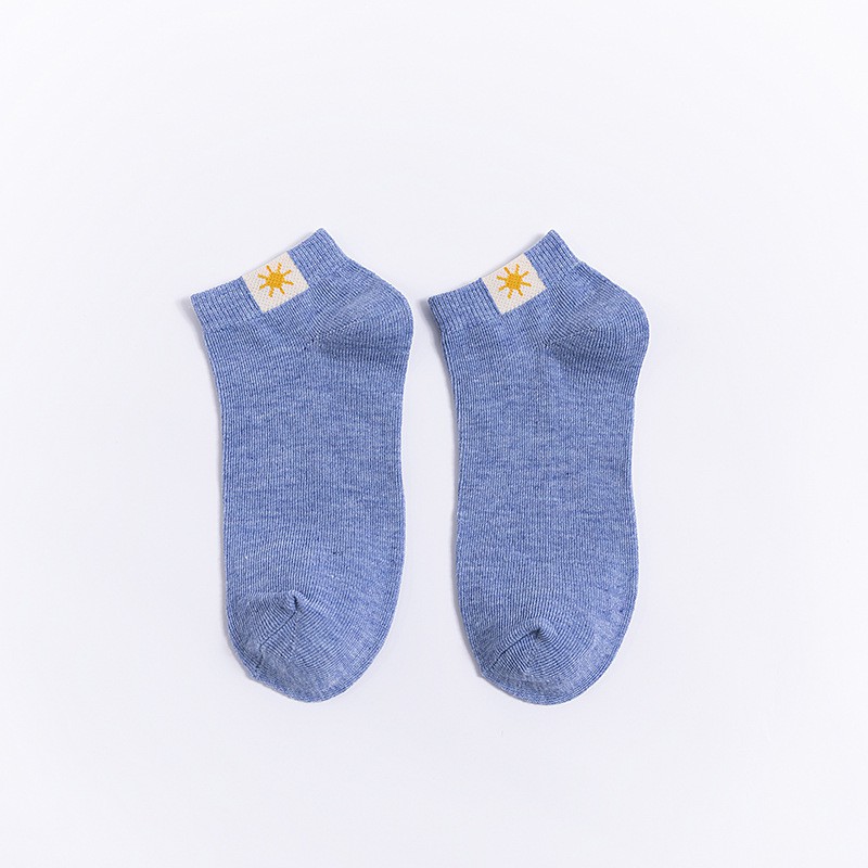 OVERFLOWS.ID Kaos kaki Polos Motif Cuaca Weather Ankle Sock Ala Korea-BIRU
