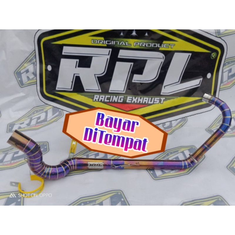 PIPA LEHERAN KNALPOT KANAN KOBRA SATRIA FU JUPITER MX OLD VIXION MEGAPRO TIGER SCORPIO