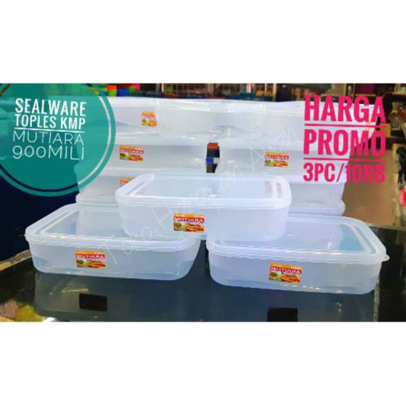 Toples Kotak Bening Toples Kotak. Sealware Tempat Makanan KMP 900