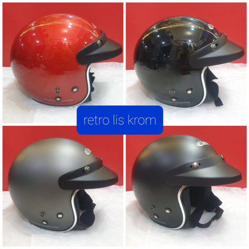 HELM BOGO DEWASA LIS KROM BOGO PREMIUM HELM BOGO TERBARU