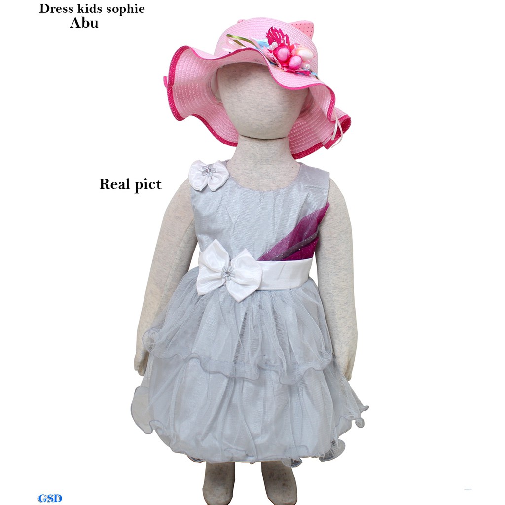 Dress Kids Sophie/Baju Bayi Import/Dress Anak Bayi Cantik/Baju Terusan Anak/Baju Anak Terbaru Murah