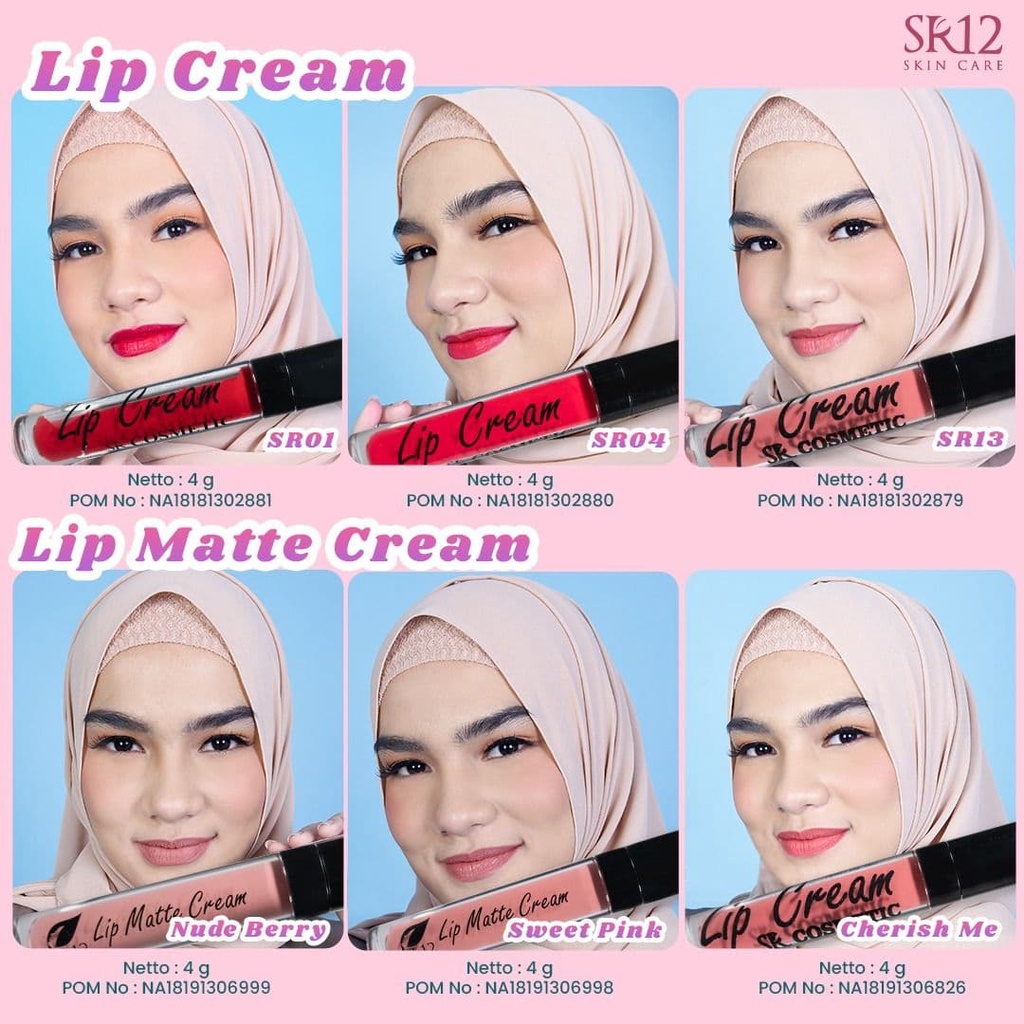 LIP CREAM MOIST SR12 BEBAS PARABEN | LIP KRIM LEMBUT &amp; NYAMAN DI BIBIR | KOSMETIK | BERSTANDAR BPOM