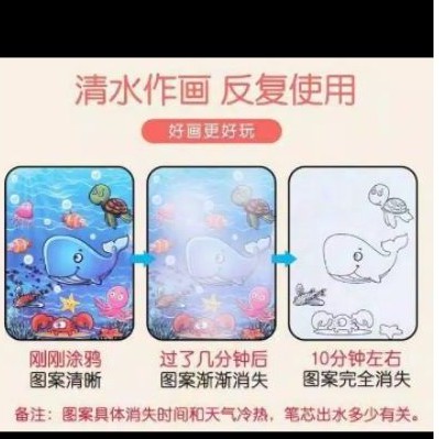 LYSASHOP - MAGIC WATER BOOK / BUKU AJAIB MEWARNAI ANAK GAMBAR MAINAN EDUKASI ANAK-3