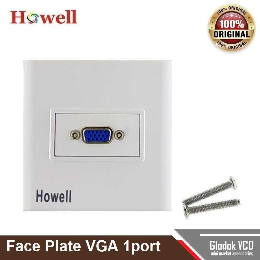 Howell Wall Face Plate Outlate Socket VGA Single