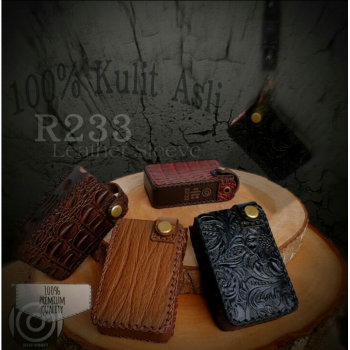 Leather Case holder R233 Kulit Asli Free Lanyard / Case R223 / Casing Kulit R233