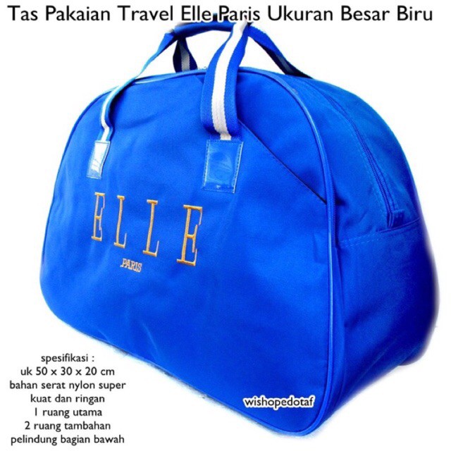 PA TRAVEL BAG ELLE BIRU MUDA TF034