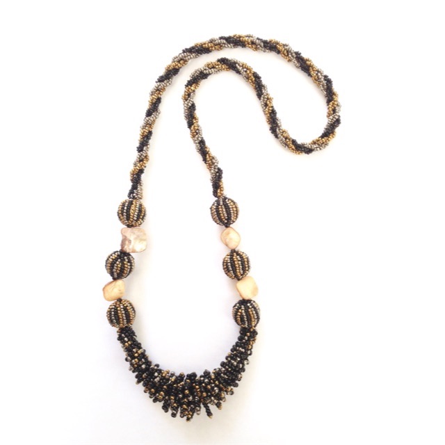 Kalung wanita manik-manik fashion wanita handmade bola-3