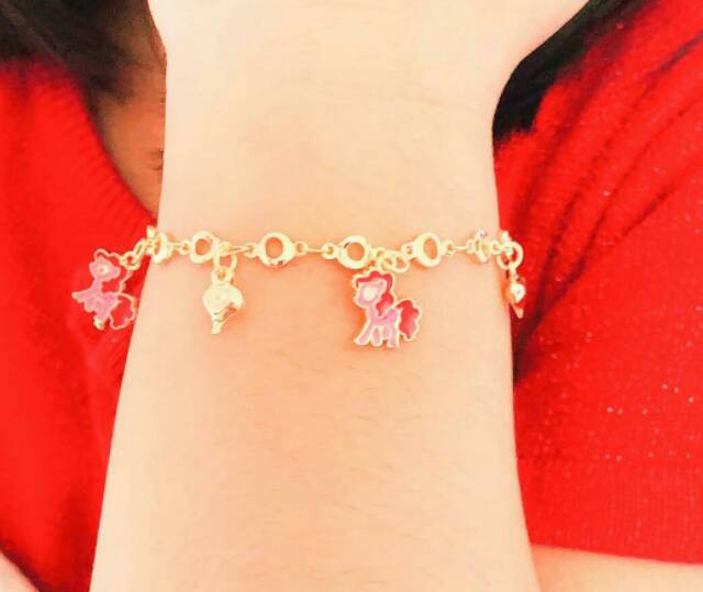 Gelang Anak Poni Pinky Pie Gold Xuping