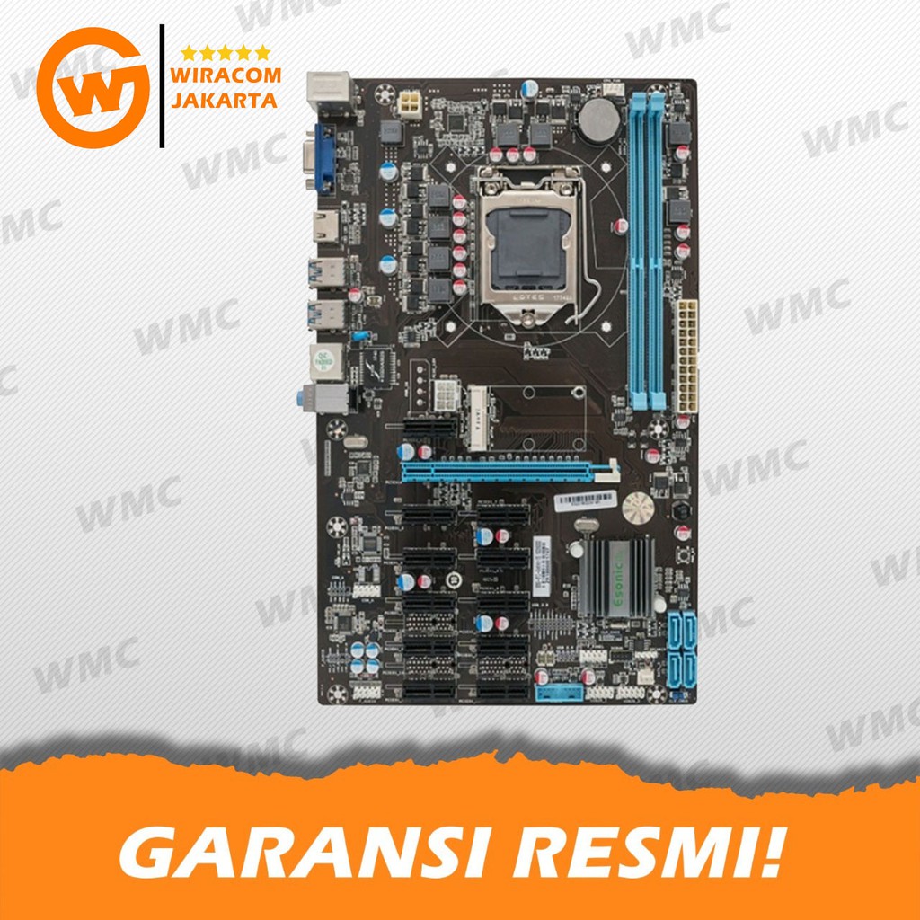 MOTHERBOARD QWERTY B250 DDR4 B250-BTC 2400MHZ 12 X PCI-E LGA 1151 NEW