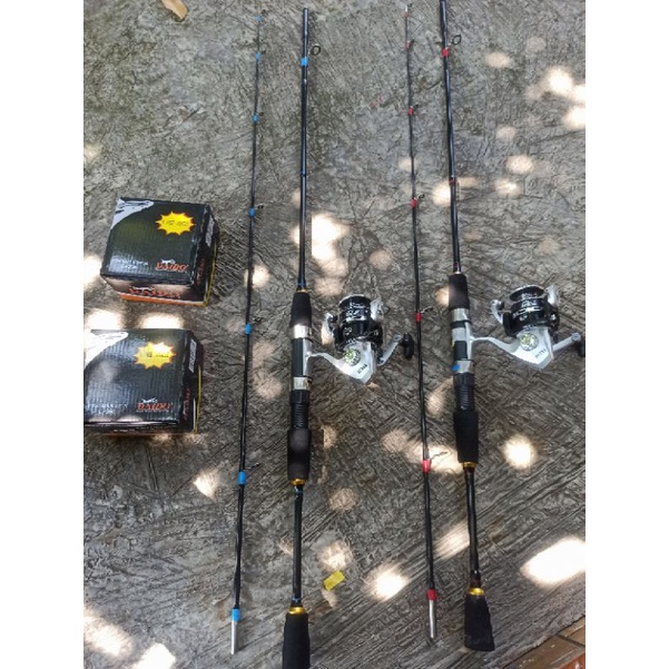 Set Pancing Kolam - Joran Kolam Kujiro Fiber 8-17lb dan Reel Daido Shimura / Fino - Paket Pancing Ga