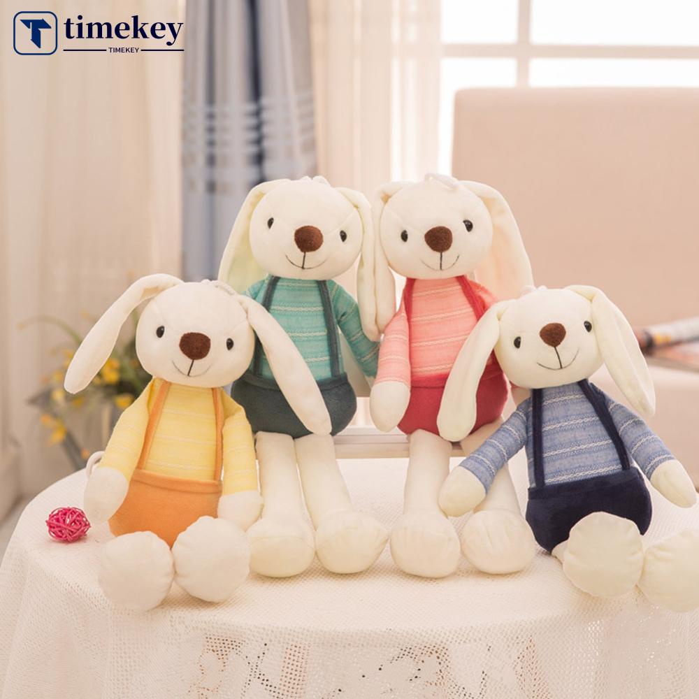 Timekey Mainan Boneka Stuffed Plush Kelinci Lucu Warna Permen Untuk Dekorasi Kamar Anak B2N7