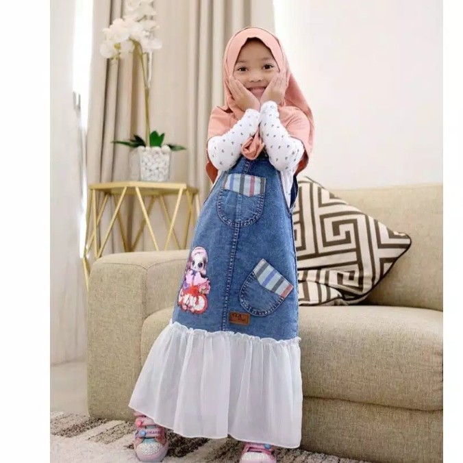 [Bisa COD] Overall jeans anak