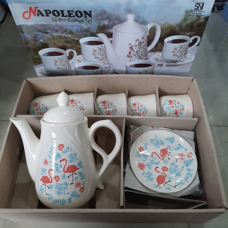 SALE!! COFFE SET NAPOLEON 12 PC / TEA SET / GELAS CANGKIR SET / GELAS SOUVENIR