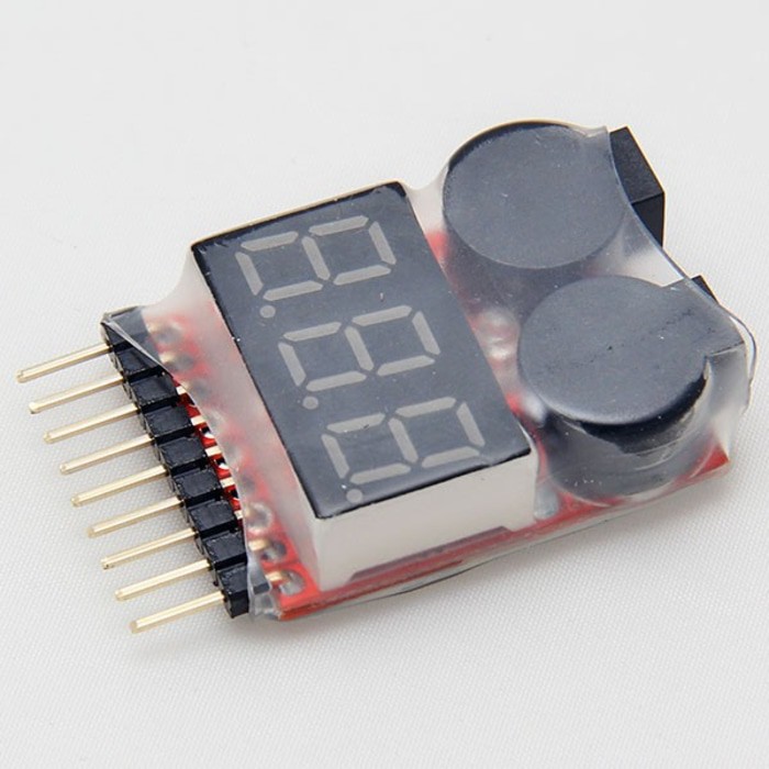 1-8S Lipo Battery Tester Low Voltage Checker Buzzer Alarm Baru