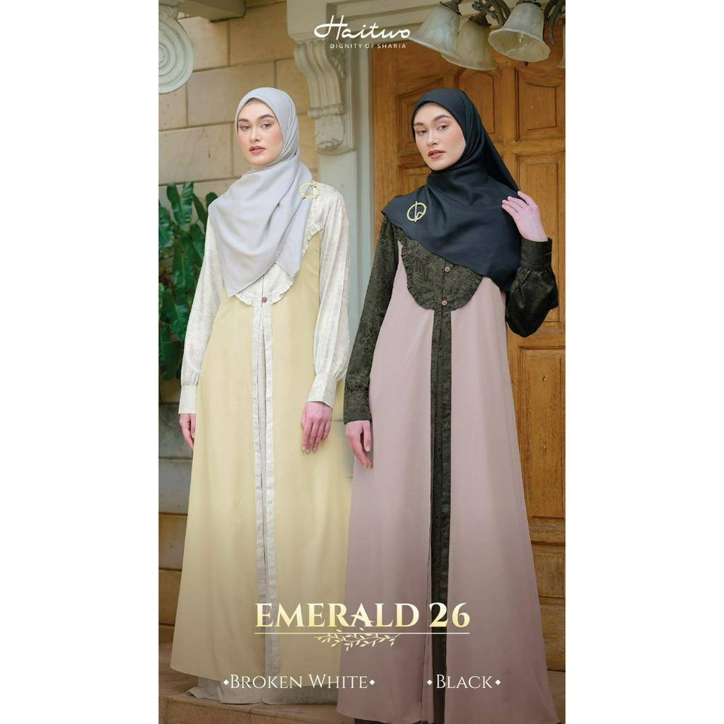 Haitwo Emerald 26 Bahan Jacquard Candy mix Diamond Dress Syar'i Fashion Muslimah Modern