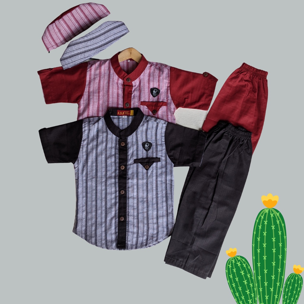 KOKO SETELAN ANAK 3 TAHUN FASHION BAJU MUSLIM ANAK LAKI LAKI Koko Anak Cowok Terlaris 3 Tahun stelan