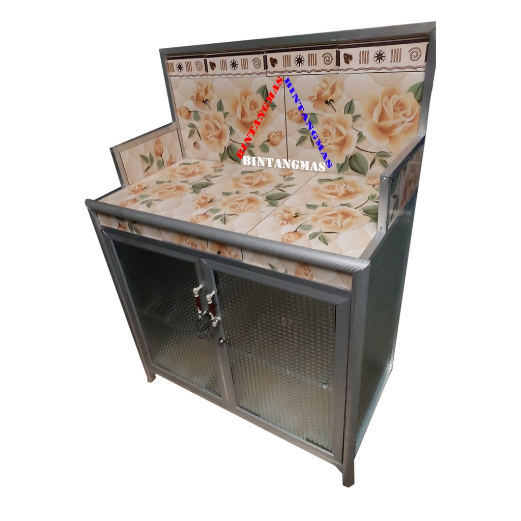 RAK KOMPOR 2 PINTU KUNING