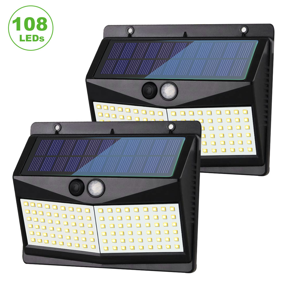 SINJIAlight Lampu Solar Panel Sensor Gerak Outdoor Waterproof 108 LED