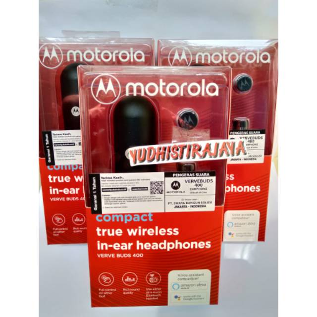 Motorola Verve Buds 400 Waterproof True Wireless Earbuds with Alexa ORIGINAL Garansi Resmi IMS