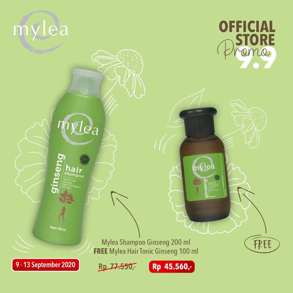 

Mylea Shampoo Ginseng 200 ml + Hair Tonic Ginseng 100 ml