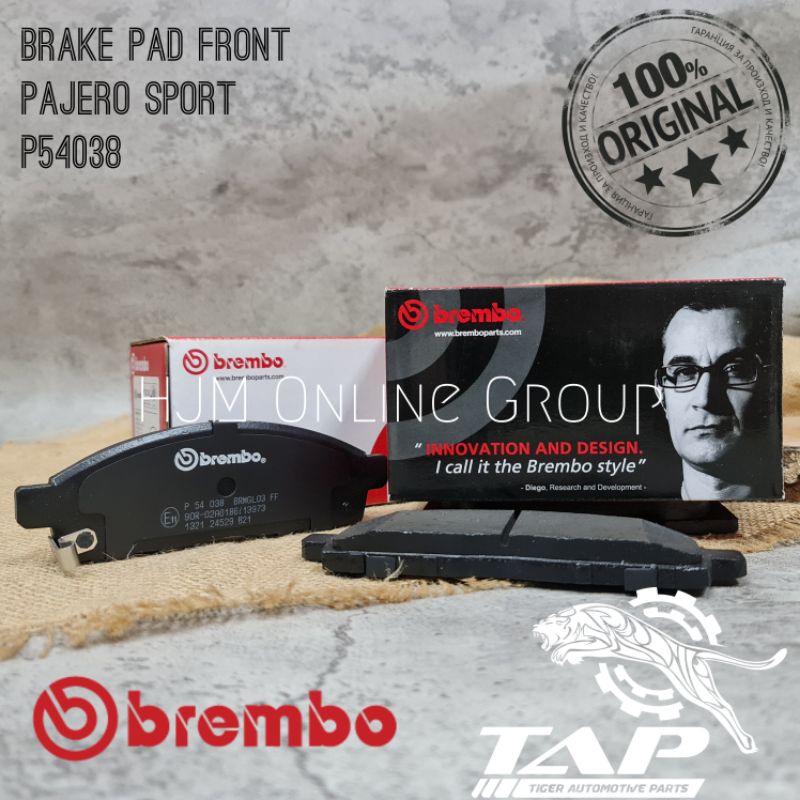 BRAKE DISC PAD - KAMPAS REM DEPAN PAJERO SPORT TRITON P54038 BREMBO ORIGINAL