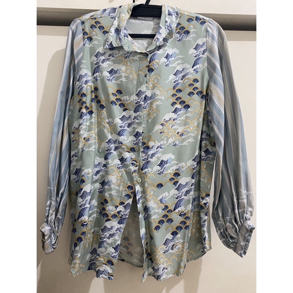 Preloved Cotton Ink x Kami Mint Green Kanagawa Ditza