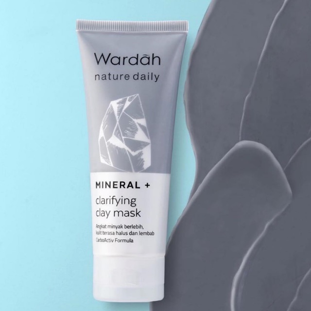 Wardah Nature Daily Mineral + Clarifying Clay Mask / Facial Foam