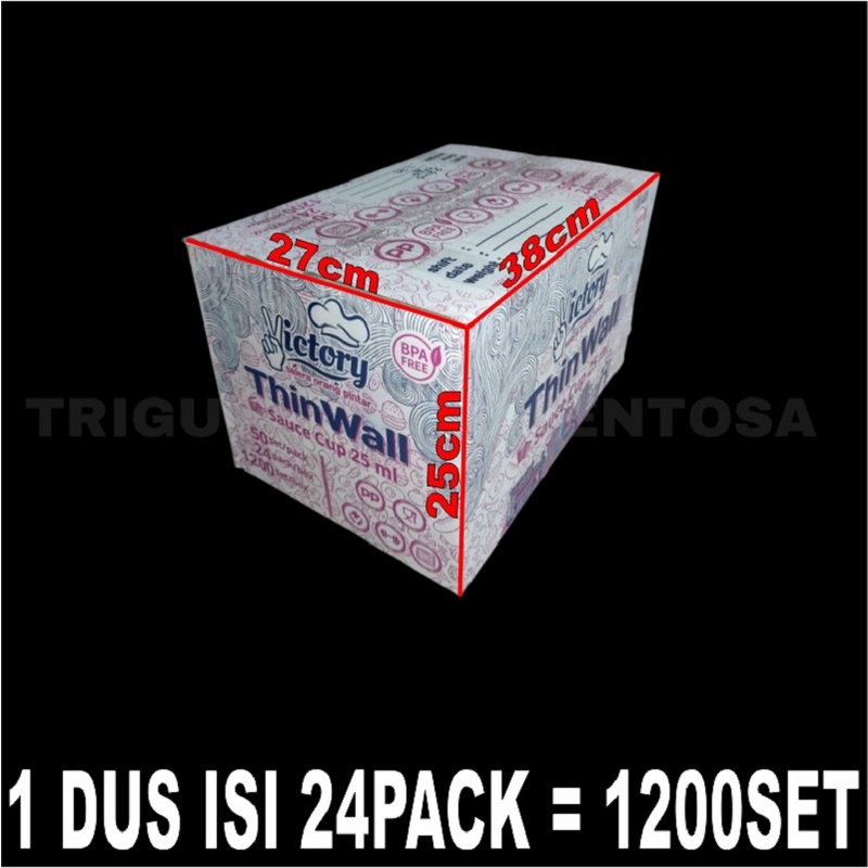 Thinwall Cup 25ml Per Dus Tempat Saos Saus Sambel Sambal Plastik