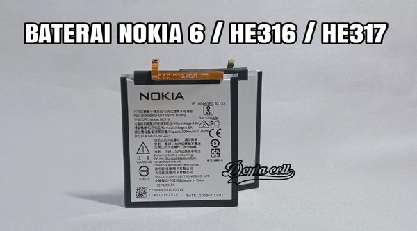 BATERAI BATTERY NOKIA 6 HE317 - TA1000 TA1003 ORI