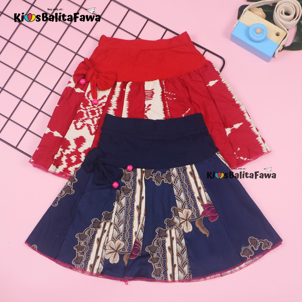 Rok Pita Batik uk. 1-2 Tahun / Skirt Pendek Anak Perempuan Motif Kaos Lucu Murah Grosir Celana Adem