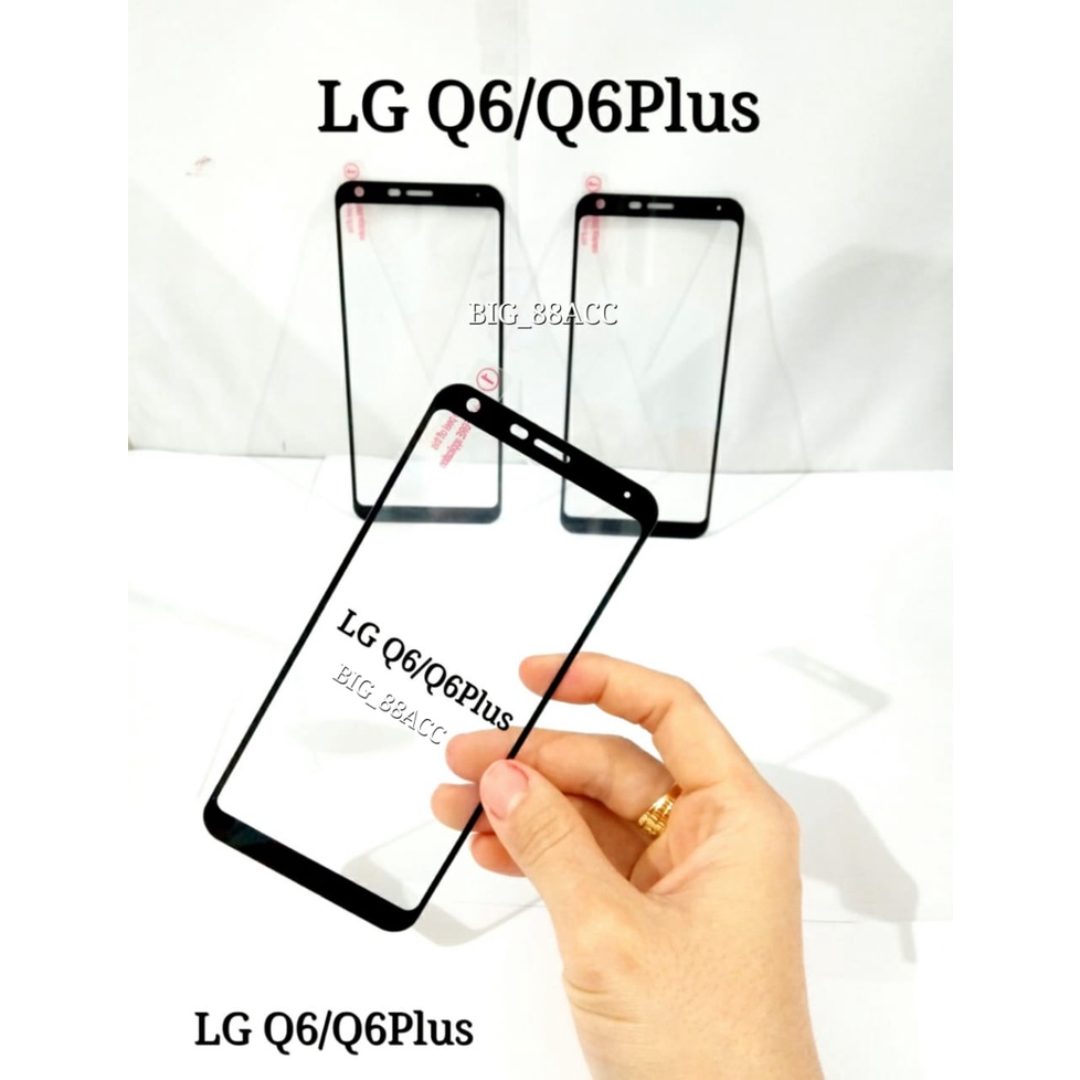 Tempered Glass Full Warna LG Q6/Q6 Plus - Screen Protector Kaca