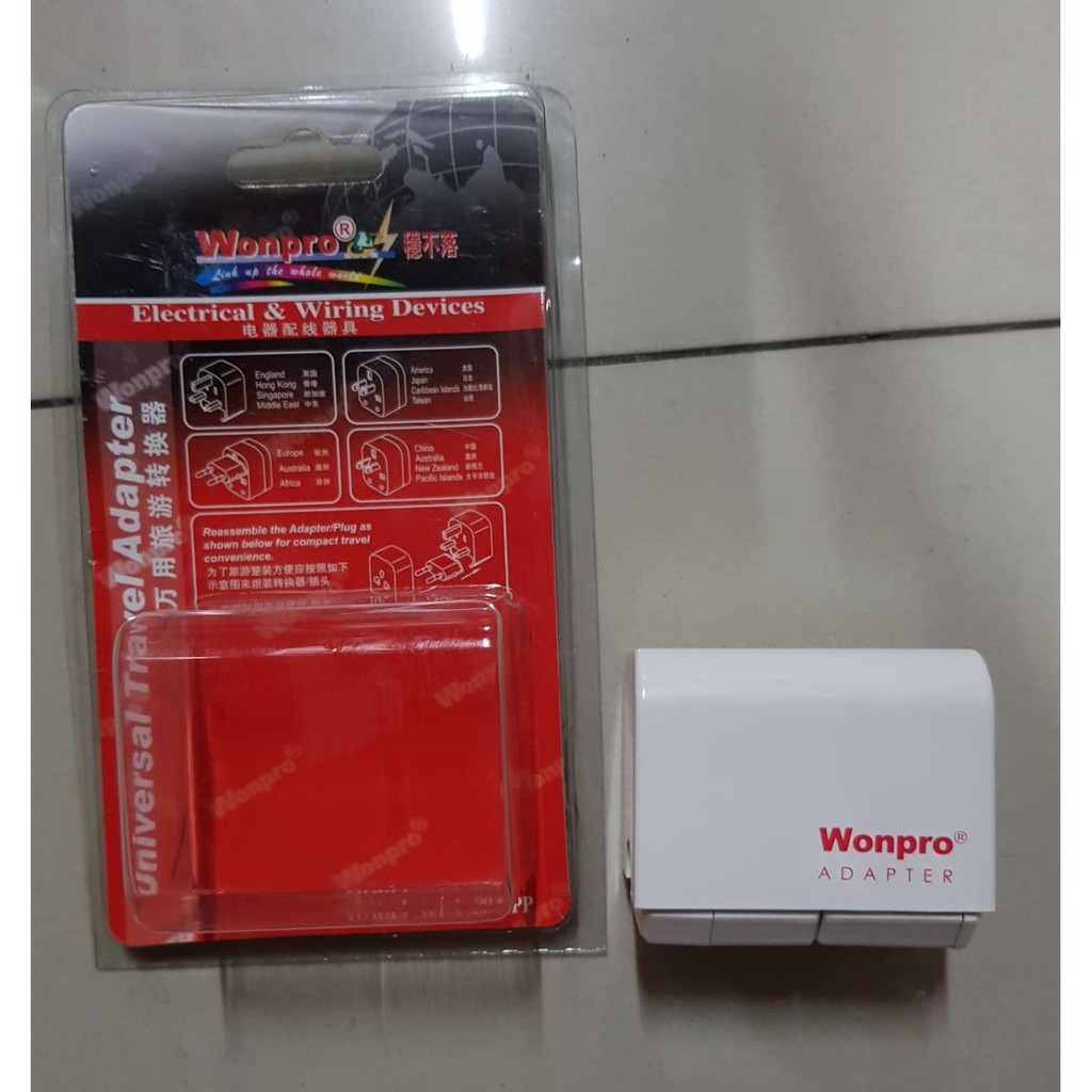 UNIVERSAL TRAVEL ADAPTER WONPRO WUA004