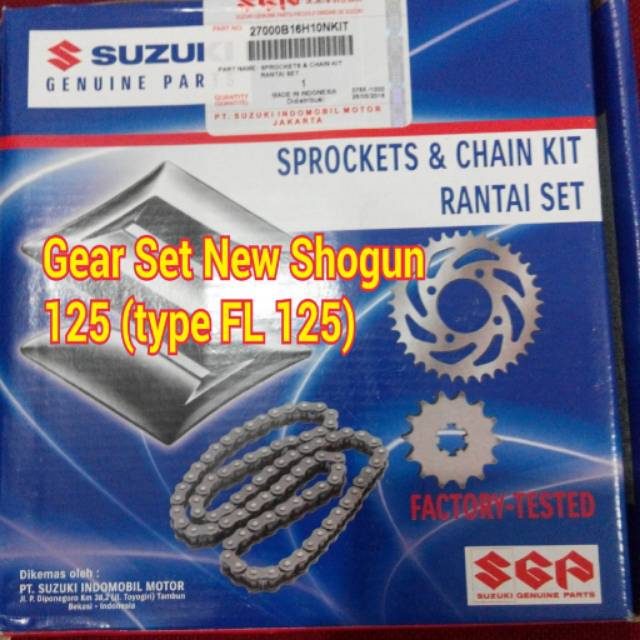 Rantai Gear Set New Shogun 125RR/FL 125