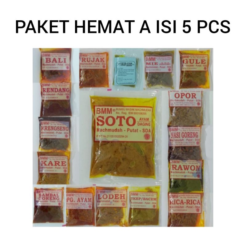 

[DAPAT BONUS 2 PCS] BUMBU MACHMUDAH PAKET HEMAT ISI 5 (BISA COD)BMM BUMBU MAHMUDA