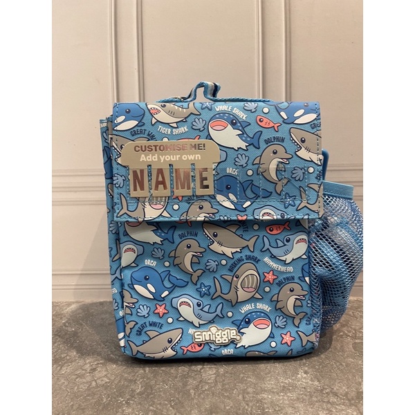 SMIGGLE TEENY TINY LUNCHBAG UP N DOWN SHARK/TAS BEKAL SMIGGLE